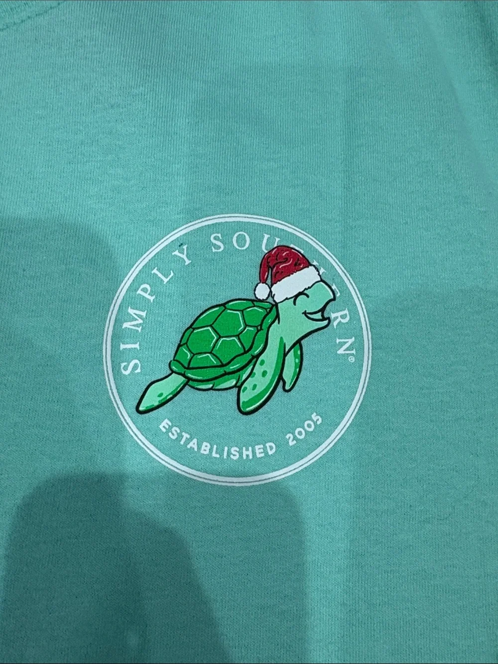 Simply Southern Mint Green Short Sleeve Tee with Shell Tree Graphic - Picture 4 of 4